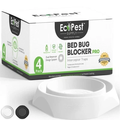EcoPest Bettwanzenblocker Pro weiß 4er Pack - Matratzen- & Möbelschoner - Bild 1 von 4