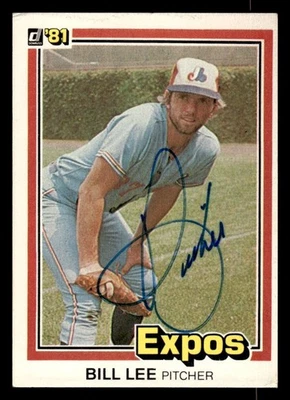 1981 Donruss Baseball #211 Bill Lee Signed Autograph (no COA) *e1 - Image 1 of 2