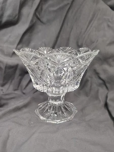 JG Durand Crystal Compote Candy Dish No Lid Excellent Condition Pinwheel - Picture 1 of 9