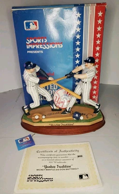 MLB HOF Mickey Mantle & Don Mattingly Sports Impressions Lg Statue Yankees #582 - Image 1 of 4