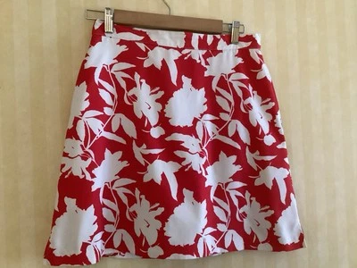 LILY'S of BEVERLY HILLS Golf/Skort Rojo/Blanco Bolsillo Trasero Talla 8 Hecho en EE. UU. Foto 1 de 4