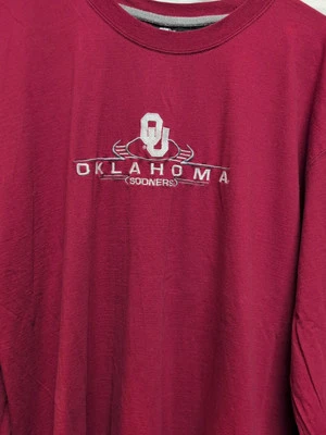 OU.  Oklahoma  Men  Shirt  Size  XL  Long  Sleeve   Red   Starter - Image 1 of 4