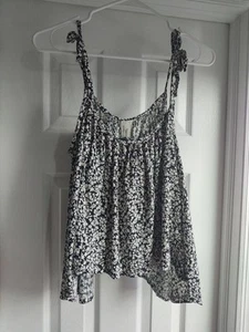 ANTHROPOLOGIE Audrey 3+1 Spaghetti Strap Flowy Loose Fitting Top Floral Print - Picture 1 of 14