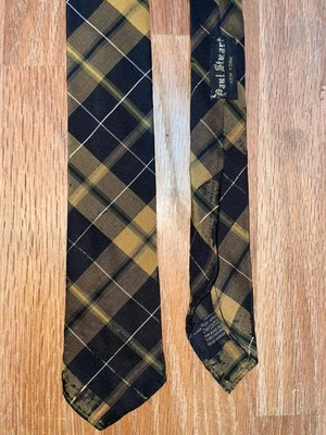Corbata de tartán Atkinsons irlandesa de popelina mezcla de seda y lana de Paul Stuart NY. Foto 1 de 4