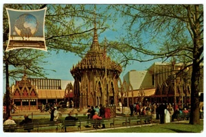 Vintage 1964-1965 New York WORLD'S FAIR Thailand Pavilion POSTCARD! - Imagen 1 de 2