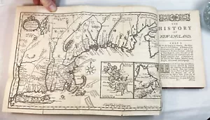 RARE - 2 vol Complete Book Set - History of New England by Neal 1747 with MAP - Foto 1 di 8
