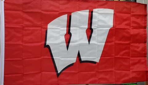 Wisconsin Badgers ~ Large 3' X 5' Flag ~ College Football ~ FREE SHIPPING Cover