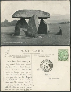 Pocztówka brytyjska Chapman Dawlish The Cromlech Drewsteighnton 783 1907 S/Ring Cancels - Zdjęcie 1 z 5