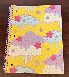 M+ Icecream Spot gelb mit Wolke 100 Seiten 10,5" x 8" Spiral Notizbuch - linierte Linie - Bild 1 von 2