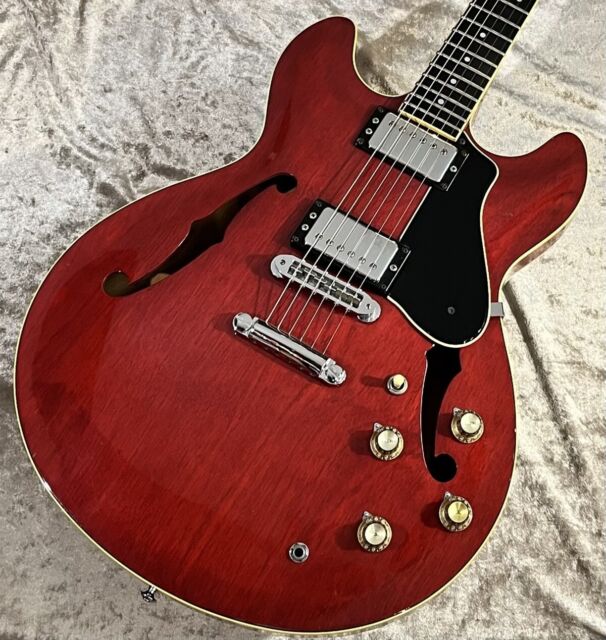 雅马哈红色半空心电吉他| eBay