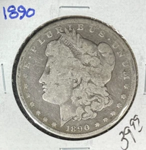 DÓLAR DE PLATA MORGAN 1890 ~ EN MUY BUEN ESTADO ~ MONEDA BONITA~ - Imagen 1 de 2