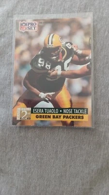 1991 NFL Pro Set Esera Tuaolo Rookie Card #764 Green Bay Packers Football 🏈 - Image 1 of 2