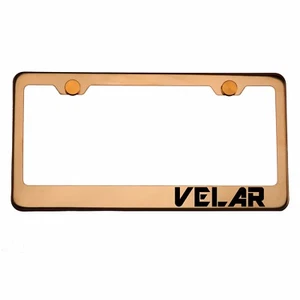 Marco de matrícula de oro rosa VELAR tapa de rosca de aluminio grabado con láser - Imagen 1 de 8