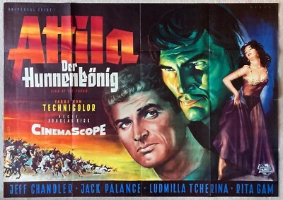 Attila der Hunnenkönig DIN A0 Großplakat Jeff Chandler Rehak -Grafik - Bild 1 von 2