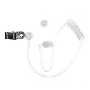 Coil Acoustic Air Tube With Metal Clip Replacement For Radio Earpiece Headset - Zdjęcie 1 z 8