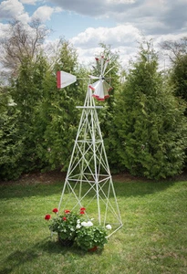 10 Ft Tall Hand Made in the USA Aluminum Garden Windmill, Wind Wheel - Picture 1 of 12