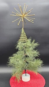 NUEVO Atomic Sputnik Estilo Árbol de Navidad Topper Decoración Estrella Metal Dorado 1529 - Imagen 1 de 8