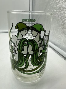 Bicchiere promozionale astrologia zodiacale Arby's Gemini vintage 1976 5 pollici - Foto 1 di 5