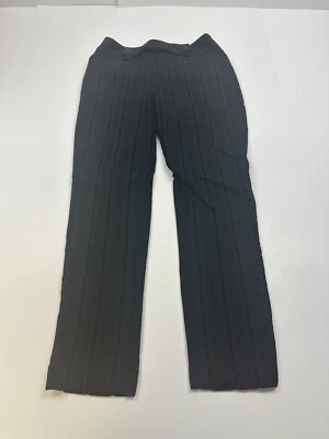 Pantalones Nanette Lepore para mujer 4 negros mezcla de lana pantalones a rayas Foto 1 de 4