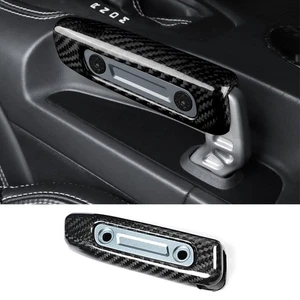 For Ford Mustang 2024+ Replace Handbrake Handle Grab Trim Real Carbon Fiber Grey - Picture 1 of 12