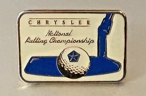 Vtg Chrysler "National Putting Championship" Metal Pin Badge:  Dated 1988 - Picture 1 of 2