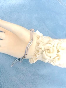 WOW! Nachlass Vintage Ster 60er KREMENTZ modernes gewelltes langes Gliederarmband zierlich hübsch! - Bild 1 von 11