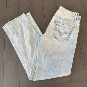 BKE Buckle Jeans Mens 32x34 Jake Bootcut Light Wash Blue Premium Stretch Denim - Picture 1 of 14