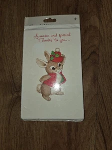 Gibson Greeting Cards  8 Thank You Christmas  Mouse Made In USA - Picture 1 of 4