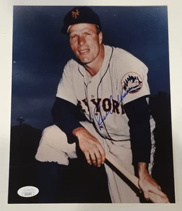 RICHIE ASHBURN Signed 8x10 Photo-HALL OF FAME-PHILLIES-NEW YORK METS-JSA - Picture 1 of 5