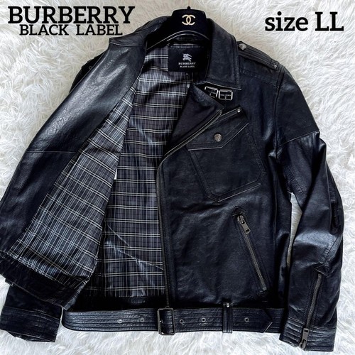 Rara giacca cavaliere BURBERRY BLACK LABEL pelle di pecora Ll uomo #ED ZHA