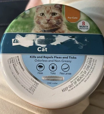 UNBRENDED Cat Vet-Recommended Flea & Tick Treatment & Prevention Collar 8 Month Protection