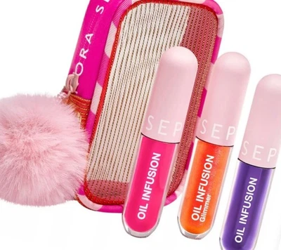 SEPHORA Lip Oil Infusion 3 piezas Trío Set de Regalo -Nuevo Foto 1 de 2