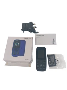 Nokia 105 4th Edition Mobile Phone Black Colour Boxed New - Picture 1 of 7
