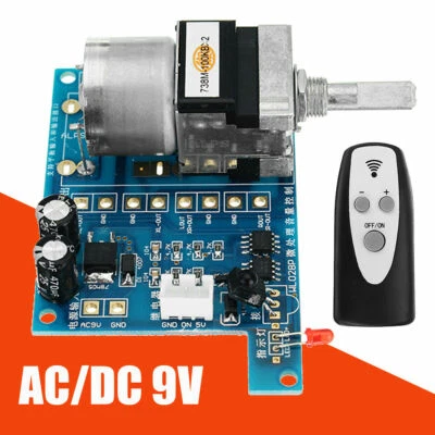 9V Infrared Remote Control Volume Control Board Pre AMP Motor Potentiometer - Image 1 of 4
