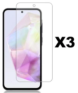 3 Pack Tempered Glass Protector, Anti Scratch, for Samsung Galaxy A35/A55 5G - Picture 1 of 1