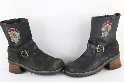 De colección Años 90 Y2K Unionbay Mujer 8.5 Gruesas Gamuza Cuero Plataforma Botas Babydoll Foto 1 de 4