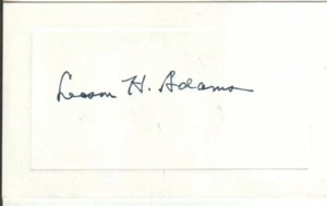 Tarjeta autografiada por Leason Adams American Geophysicist/Investigador D.69  - Imagen 1 de 1