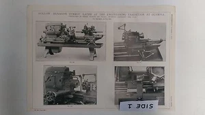 Hohlsechskant Revolver Drehmaschine Made in Ohio, USA: 1912 Engineering Magazine Print - Bild 1 von 3