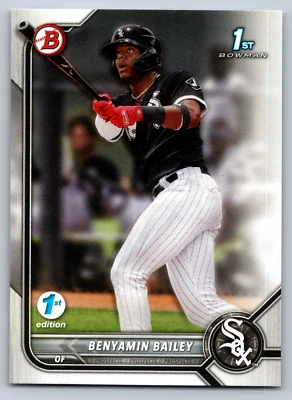 2022 1st  Bowman 1st Edition #BPPF-8 Benyamin Bailey White Sox Baseball Card - Image 1 of 2
