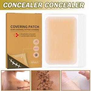 6x Invisible Tattoo Scar Acne Cover Up Sticker Concealer Skin-Friendly Birthmark
