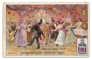 Paris - Fêtes des Halles - Fêtes populaires - Chromo Cibils - Trade card - Picture 1 of 2