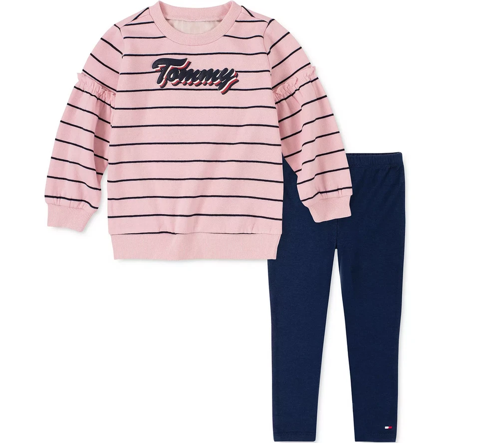Tommy Hilfiger Bebé Niñas Rayas Logo Top Leggings Conjunto Multi Talla 24M 3073 Foto 1 de 1