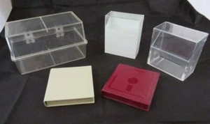 Vintage Lot 3.5 Floppy Computer Disk STORAGE Display Travel CASE Box Media Micro - Picture 1 of 5