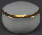 RS Prussia Reinhold Schlegelmilch Porcleain Gold & White Trinket Box C 1904 - 38