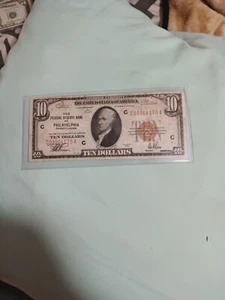 1929 $10 MID GRADE Federal Reserve Bank of Philadelphia - Picture 1 of 3