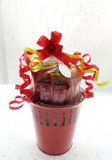 Slim Jim Bucket of 30 Gift Basket Snack Beef ~ Red Tin 