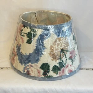 Floral Fabric Lamp Shade – 12" Base, 8" Top – Shabby Chic Design - Picture 1 of 13