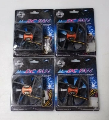4x EverCool #(EC9225M12CA) 92mm 2200RPM  Ball  Bearing 12VDC Cooling Fans - Image 1 of 3