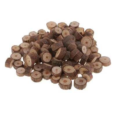 100 mini natural wood slices, wood slabs, rustic tree slice, - Image 1 of 4