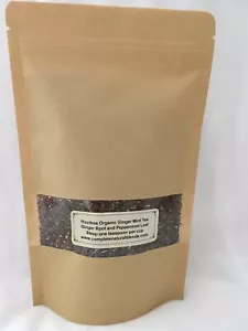 ROOIBOS GINGER MINT TEA organic 4 oz herbal digestive gastro health intestinal - Picture 1 of 5
